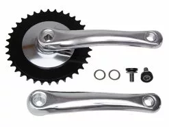 Diverse Kranksæt 36 Tand Sølv/Sort 170 Mm