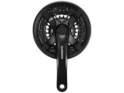 Shimano Tourney – Kranksæt FC-TY501 Sort Triple 48/38/28 Tands – 170 Mm Pedalarme