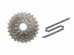Shimano Alivio Kassette Og Kæde – 9 Gear Kassette 11-25 Tands Samt HG53 Kæde