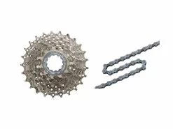 Shimano Alivio Kassette Og Kæde – 9 Gear Kassette 11-28 Tands Samt HG53 Kæde